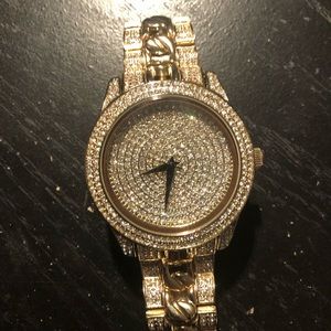 swarovski iced out watch